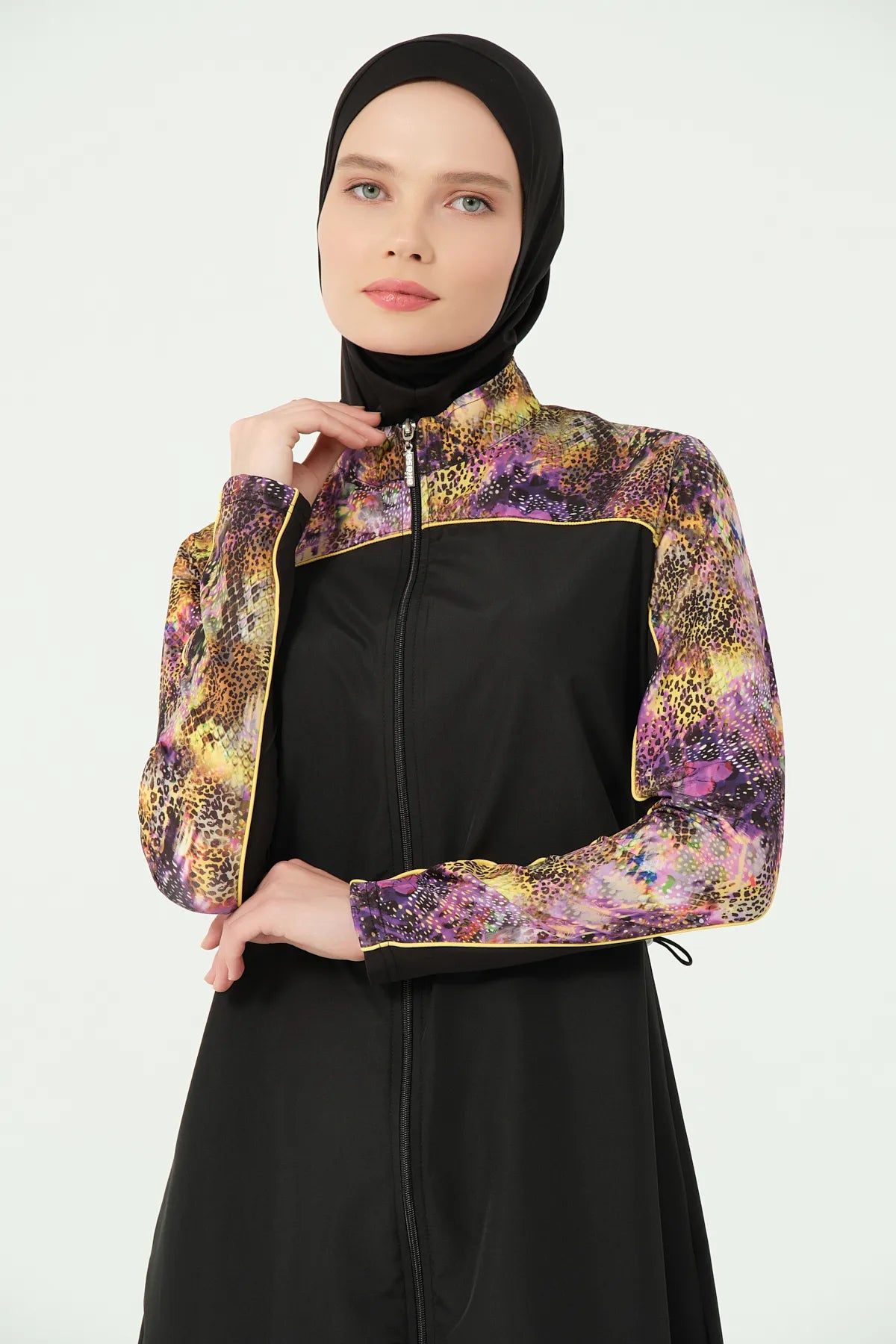 Animal Print Accented Burkini