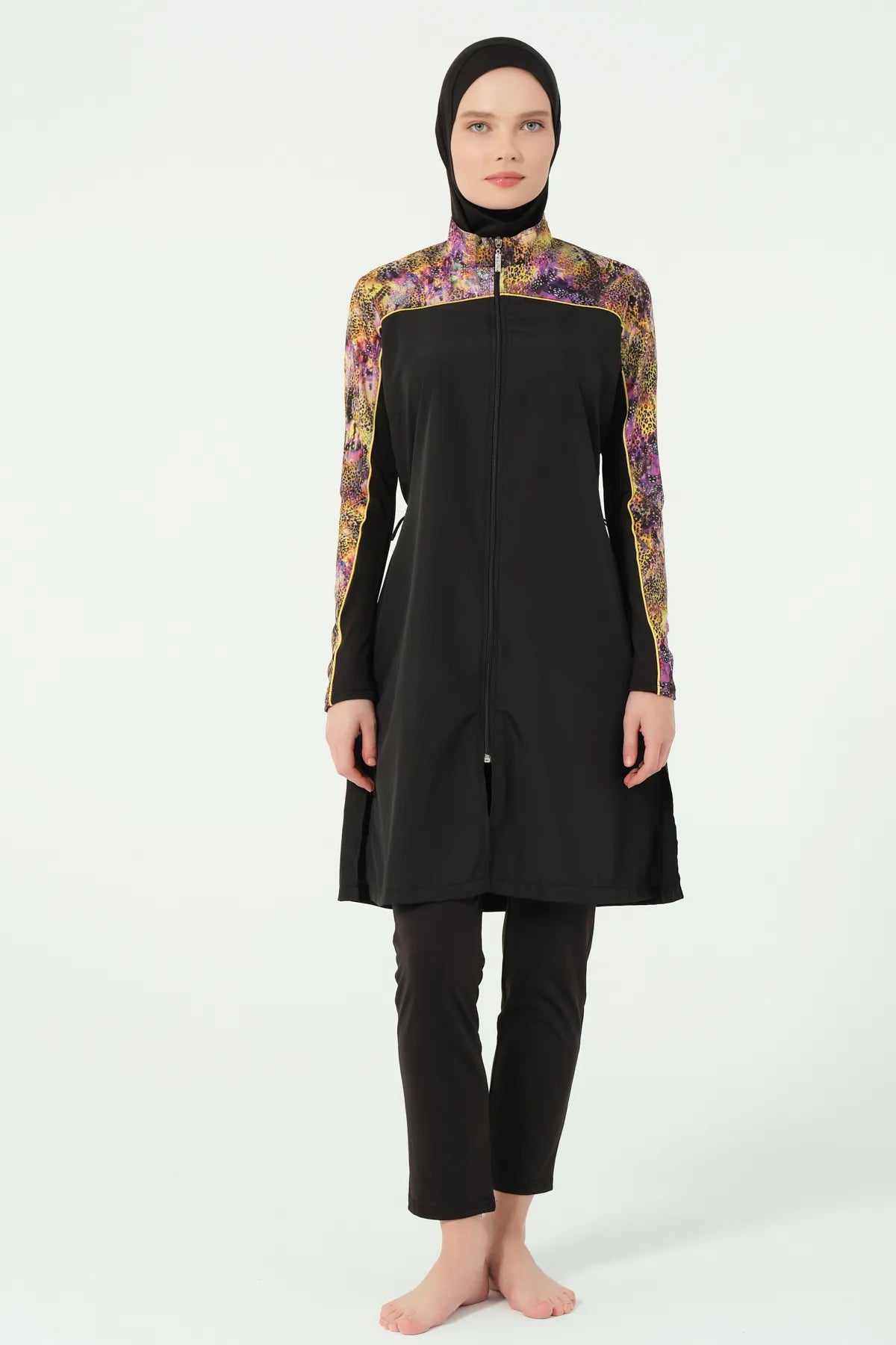 Animal Print Accented Burkini
