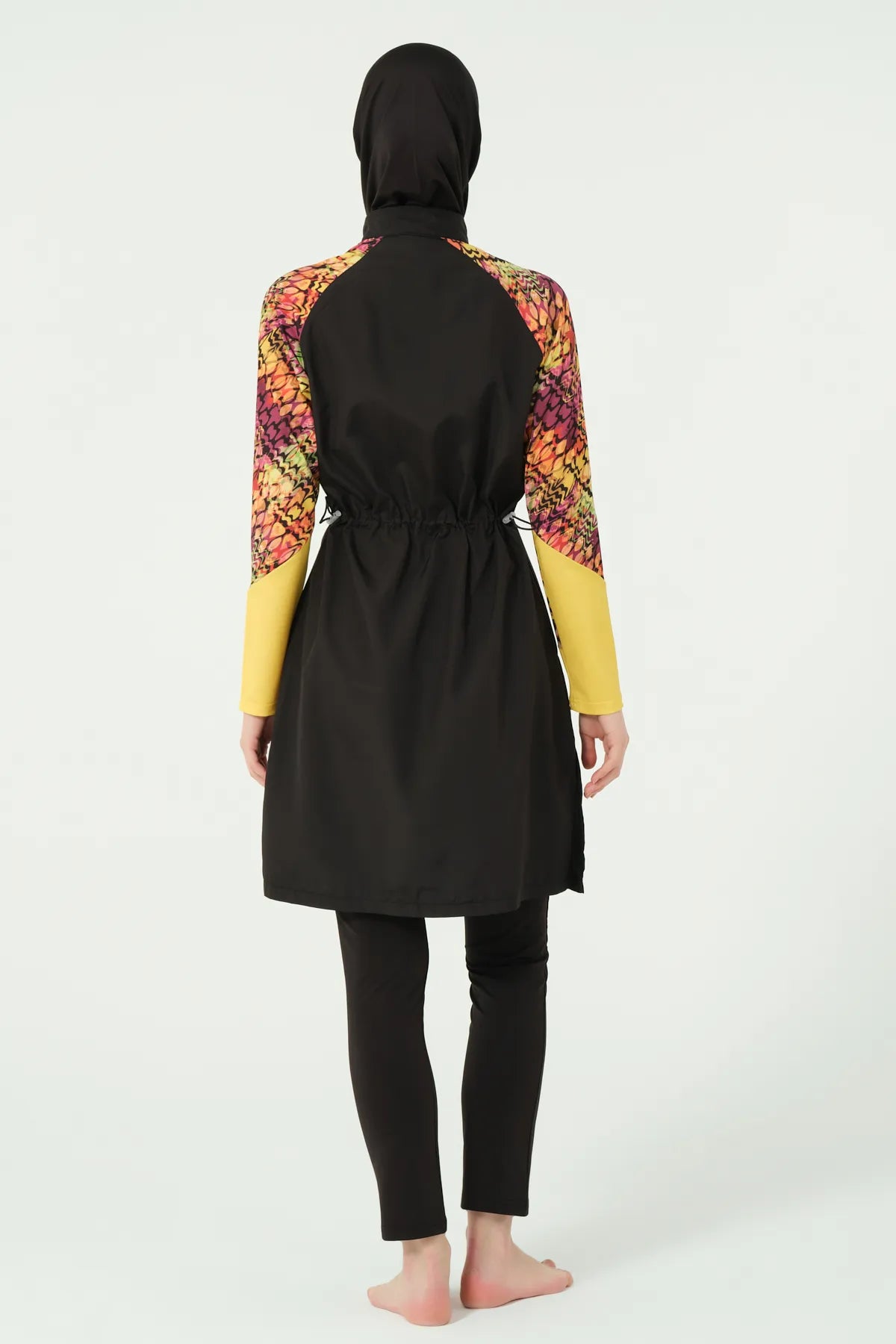 Black Snakeskin Accented Burkini
