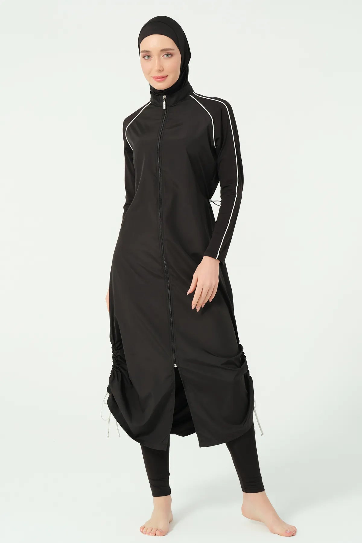 Elegant Black Full-Coverage Burkini