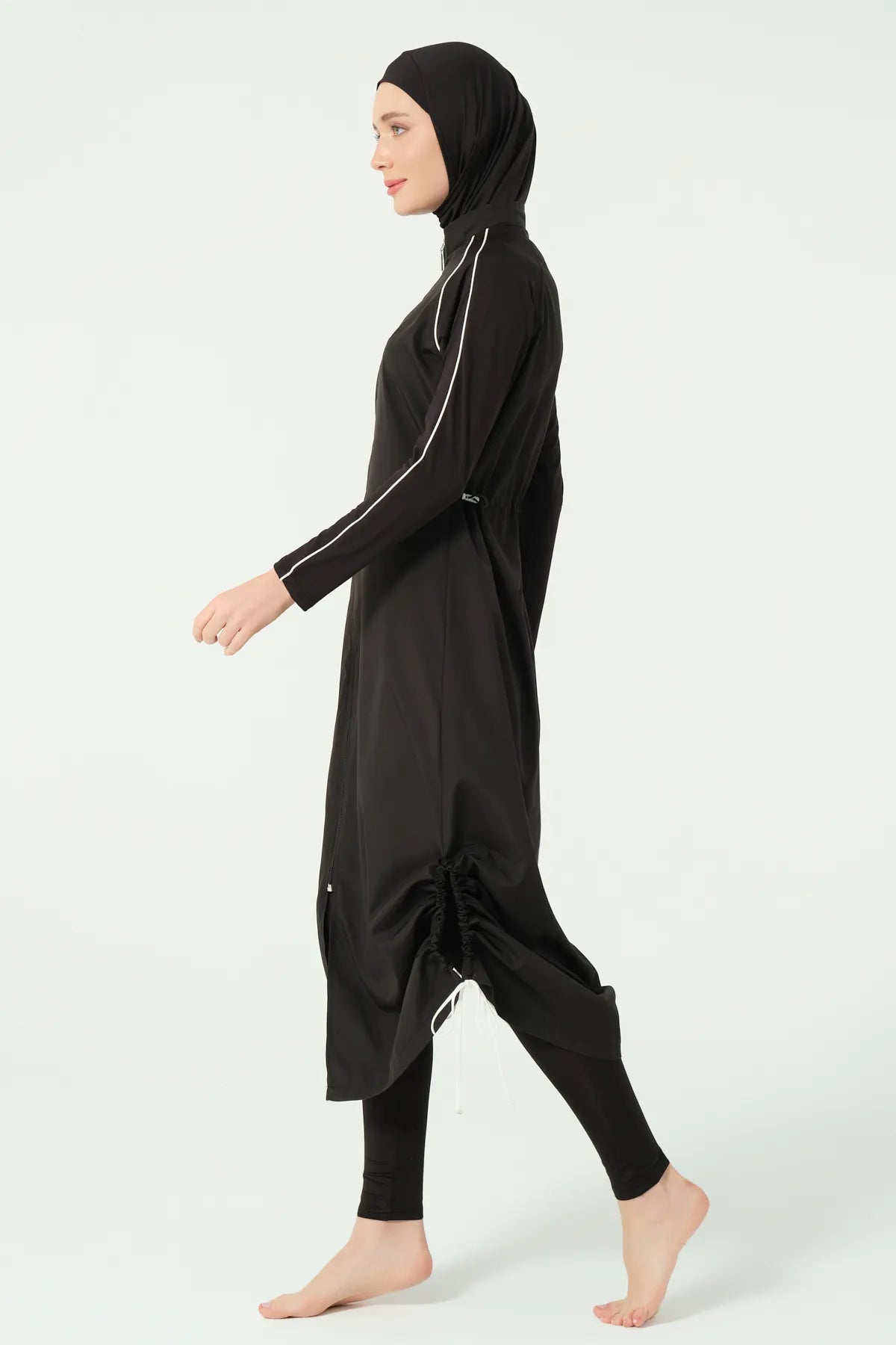Elegant Black Full-Coverage Burkini