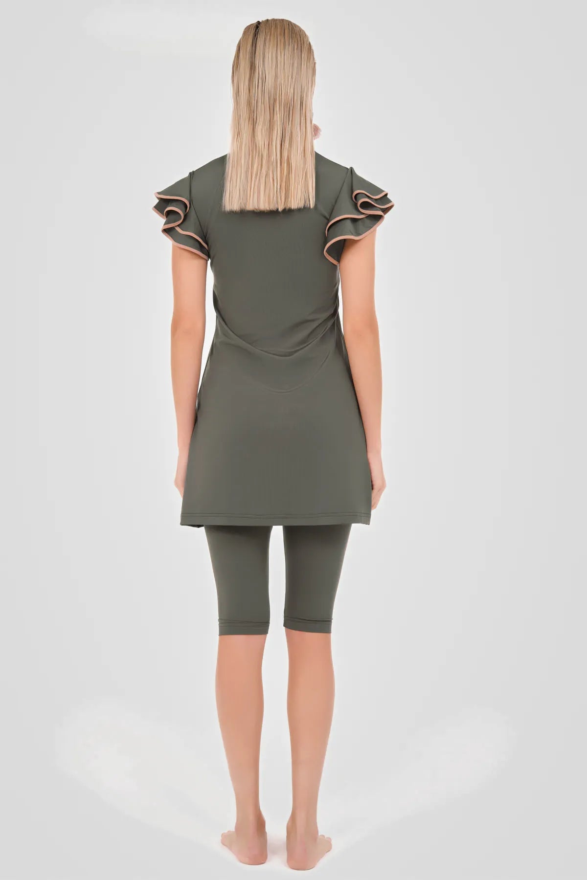 Elegant Khaki Modest Swimsuit