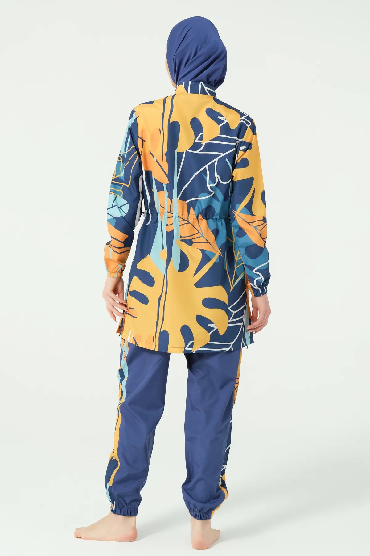 Modern Abstract Modest Swimsuit
