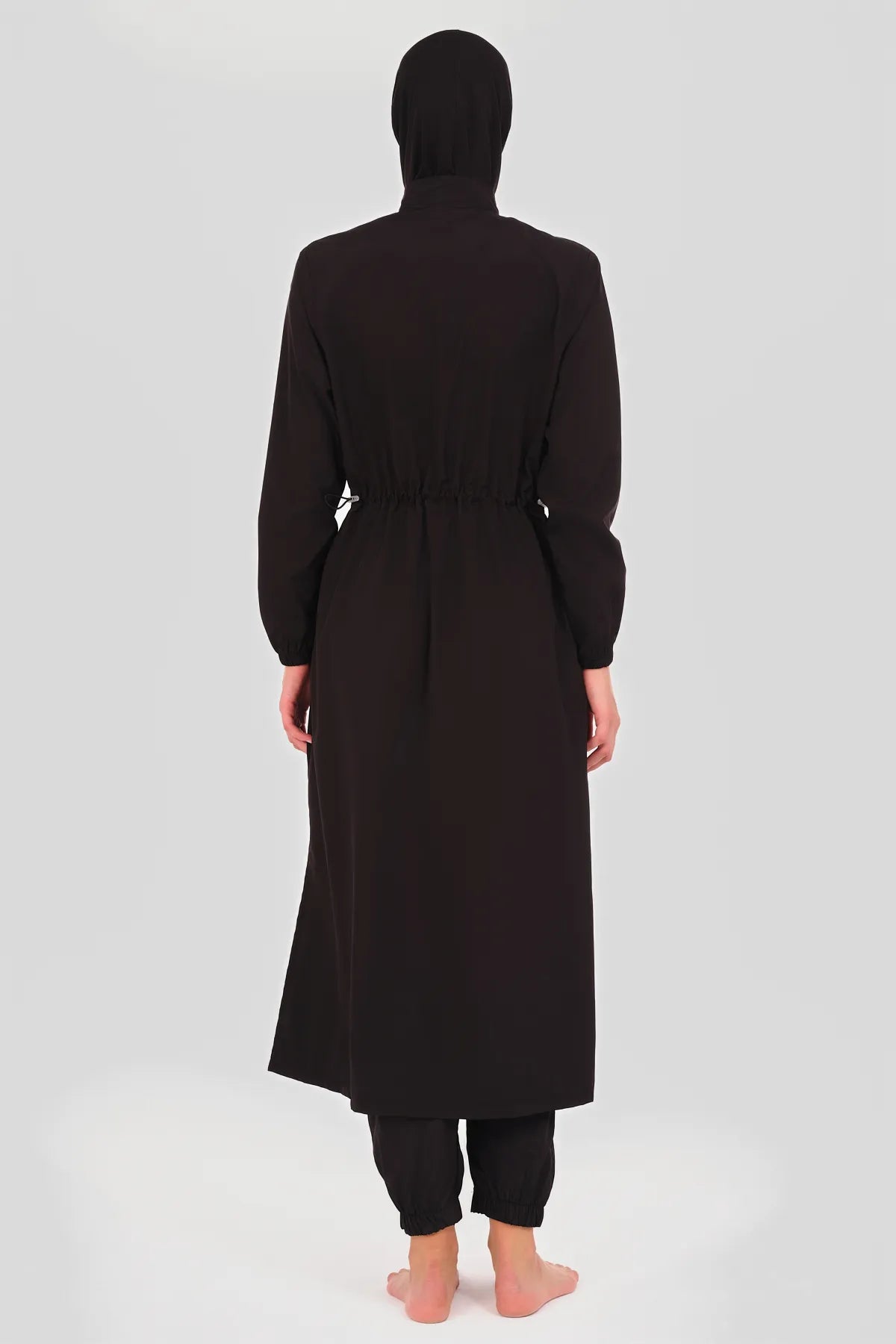 Modest Full-Length Burkini with Neon Accents