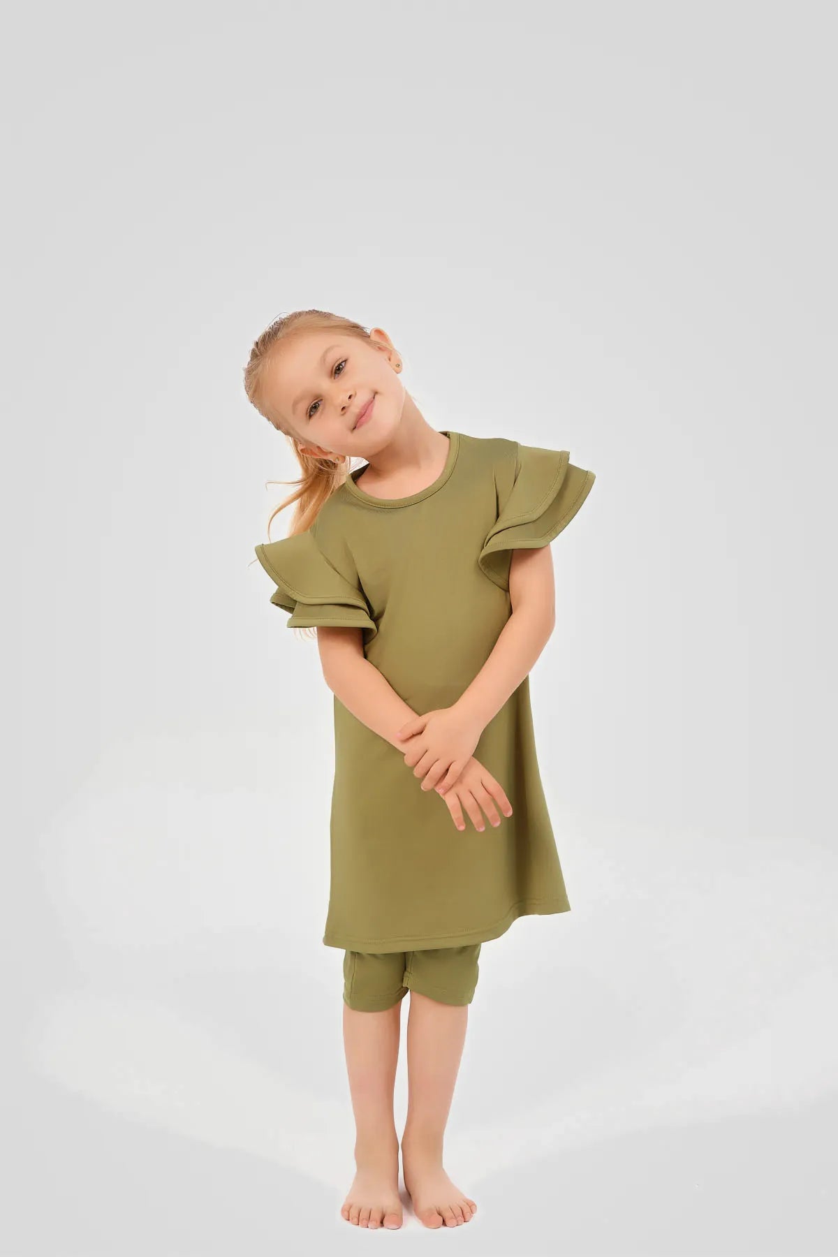 Modest Kids Swimwear Olive Green