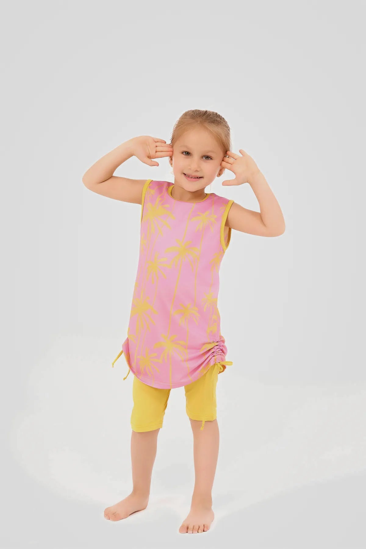 Modest Kids Swimwear Palm Print