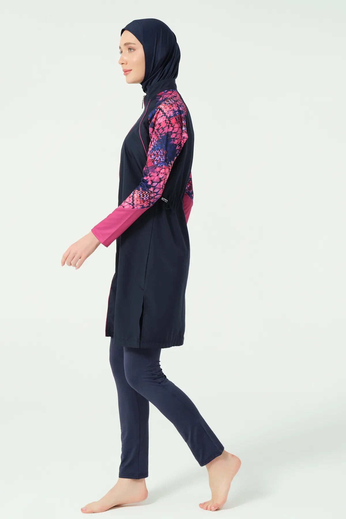 Navy Snakeskin Accented Burkini