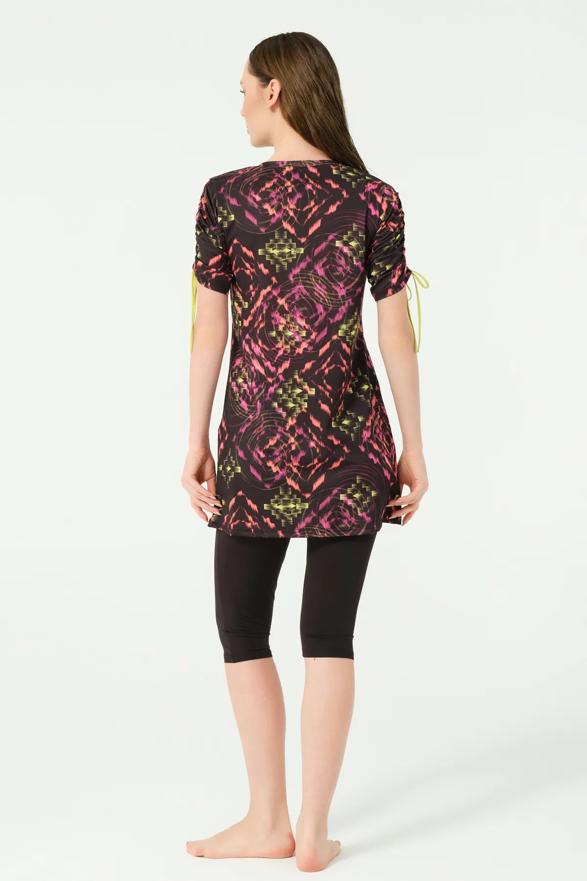 Short-Sleeve Burkini with Adjustable Ties
