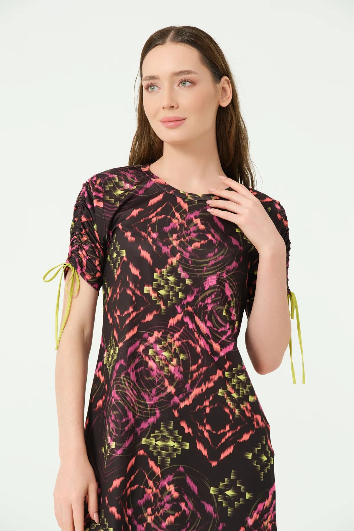 Short-Sleeve Burkini with Adjustable Ties