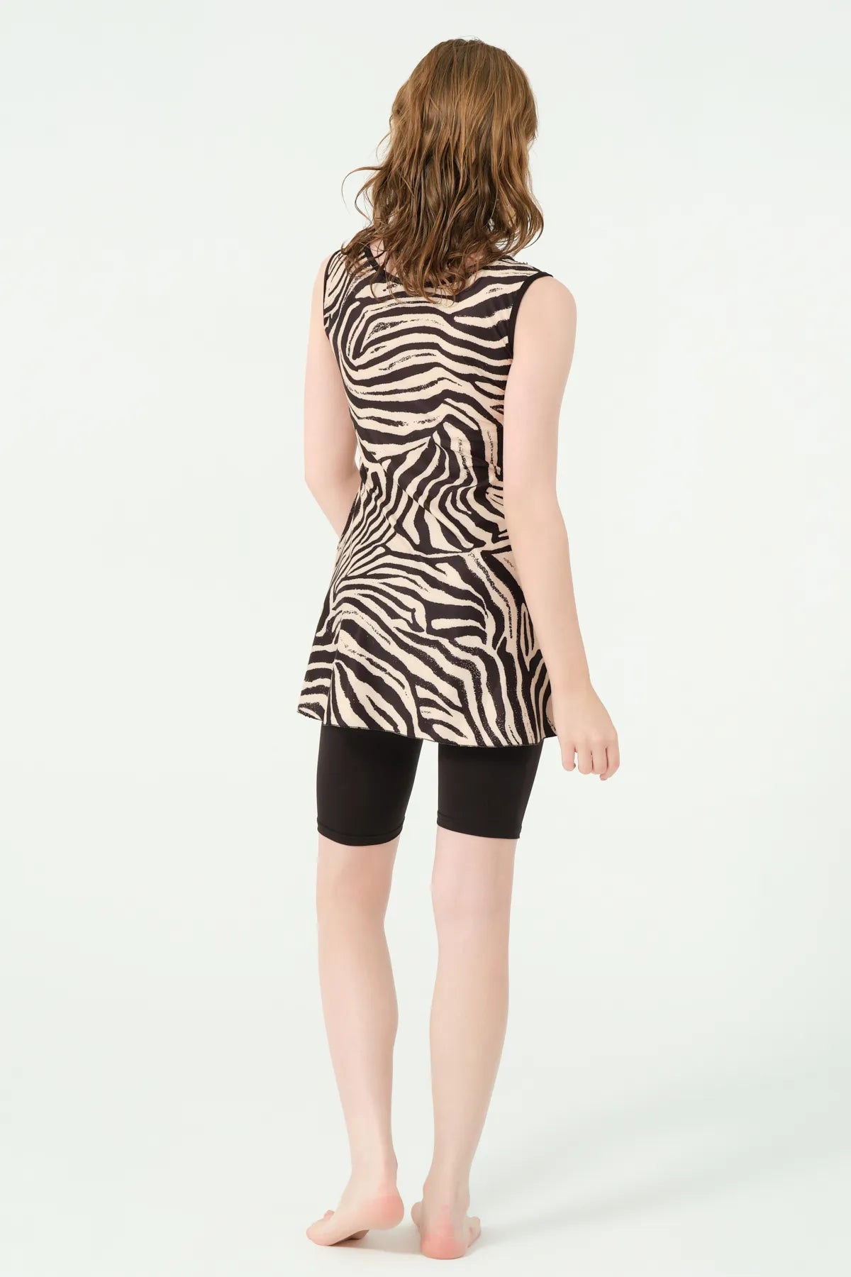 Zebra Print Modest Swimwear