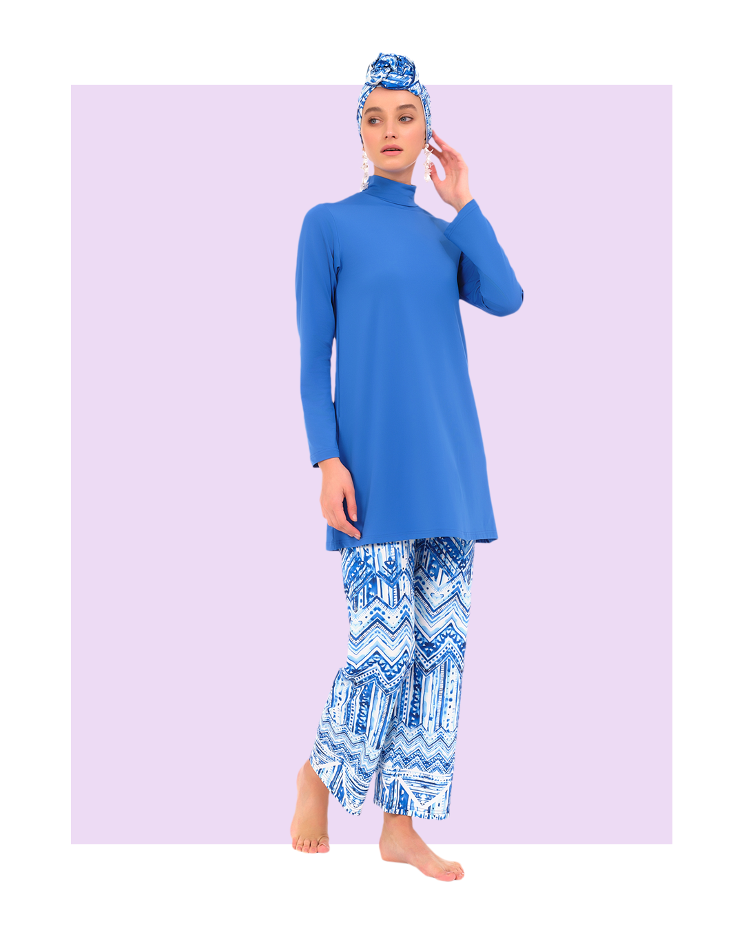 Lycra Fabric Printed Burkini Set