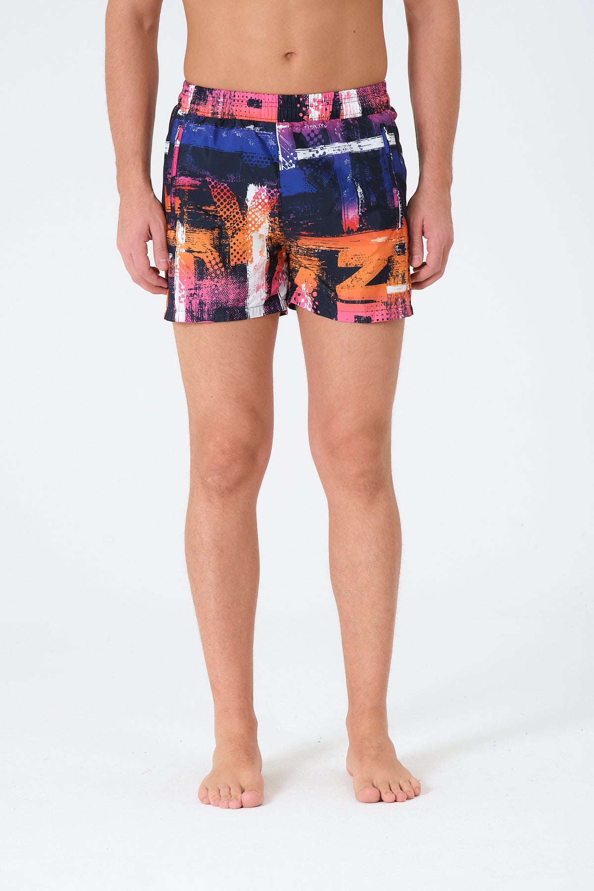 Abstract Graphic Print Men's Swim Shorts