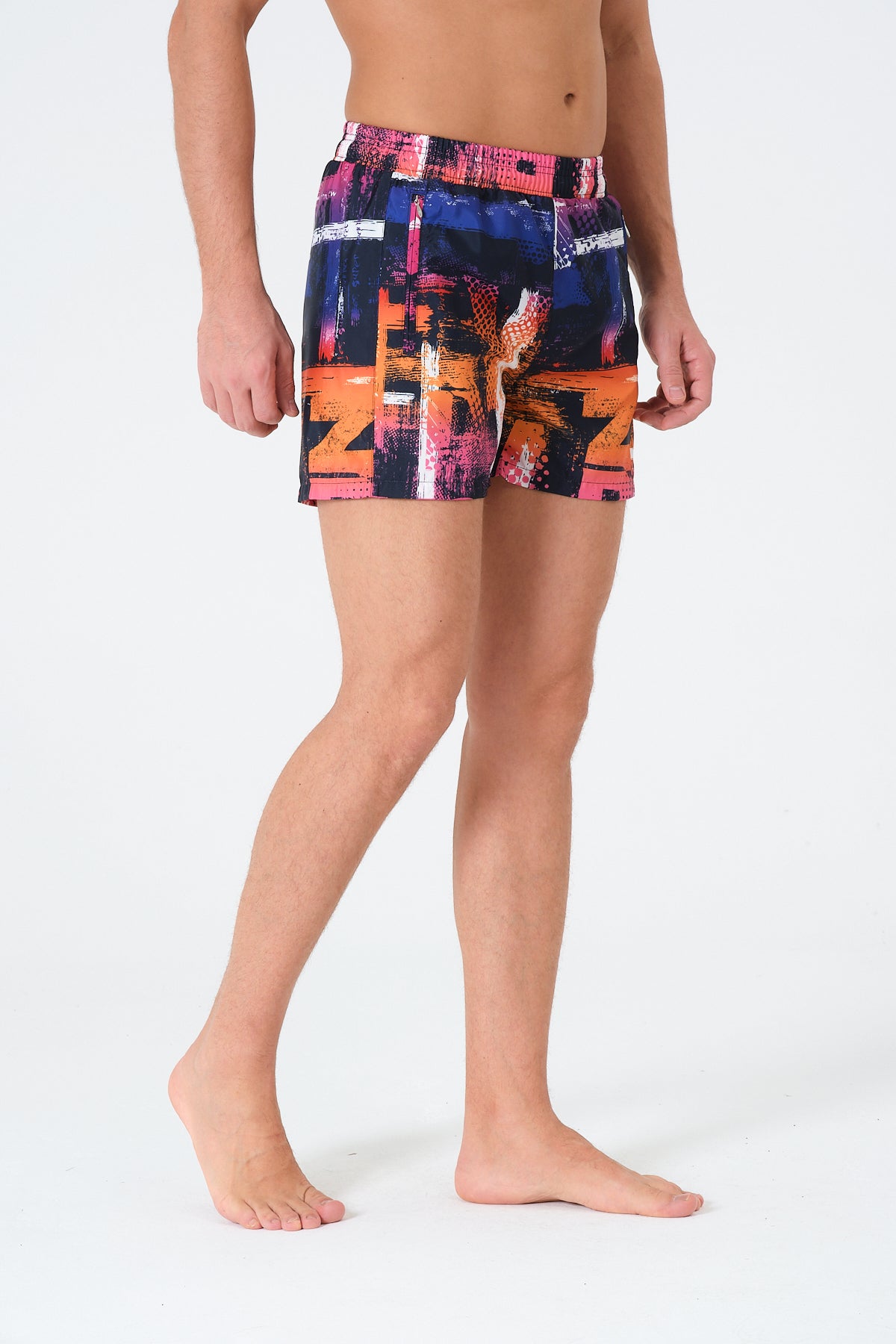 Abstract Graphic Print Men's Swim Shorts