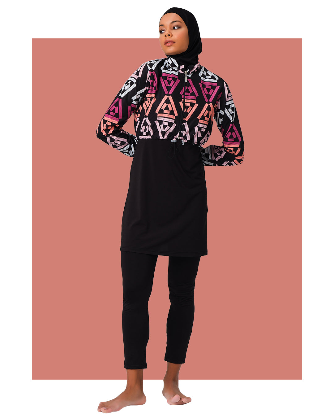 Lycra Fabric Printed Burkini Set