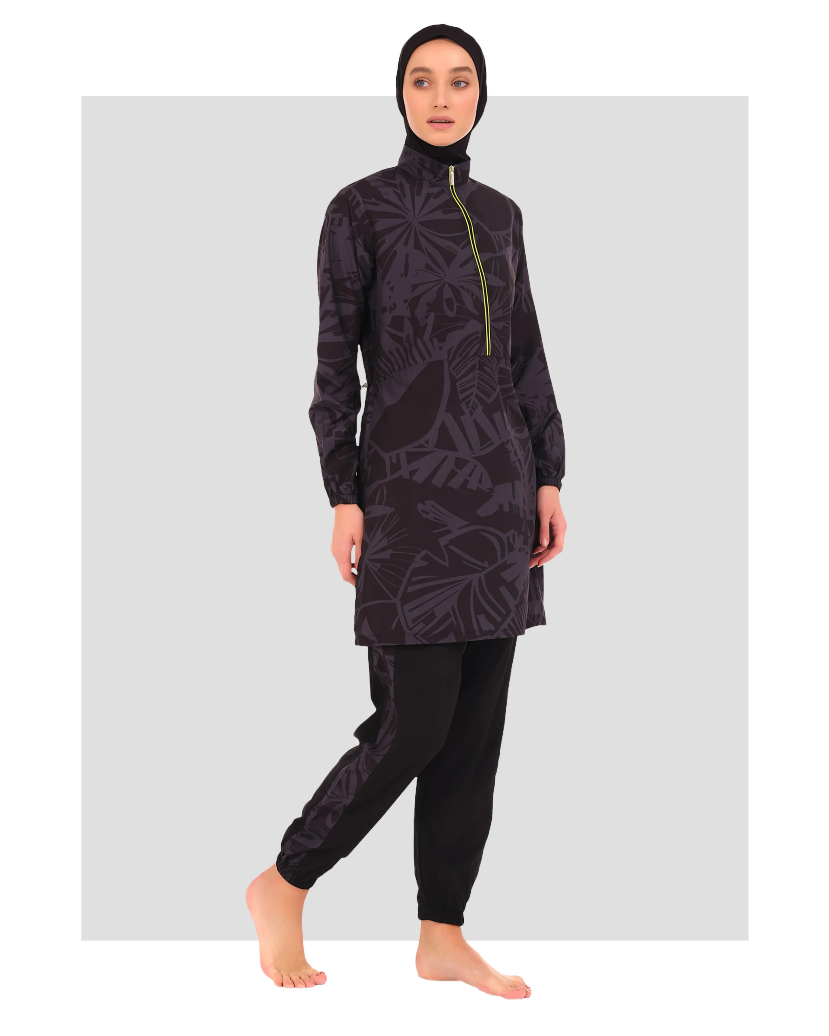 Sporty Parachute Fabric Burkini