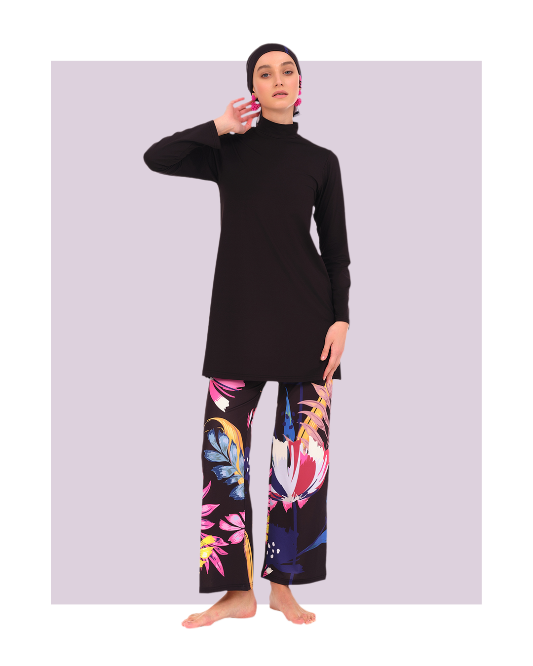 Lycra Fabric Printed Burkini Set