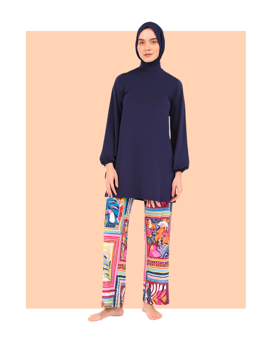 Lycra Fabric Printed Burkini Set