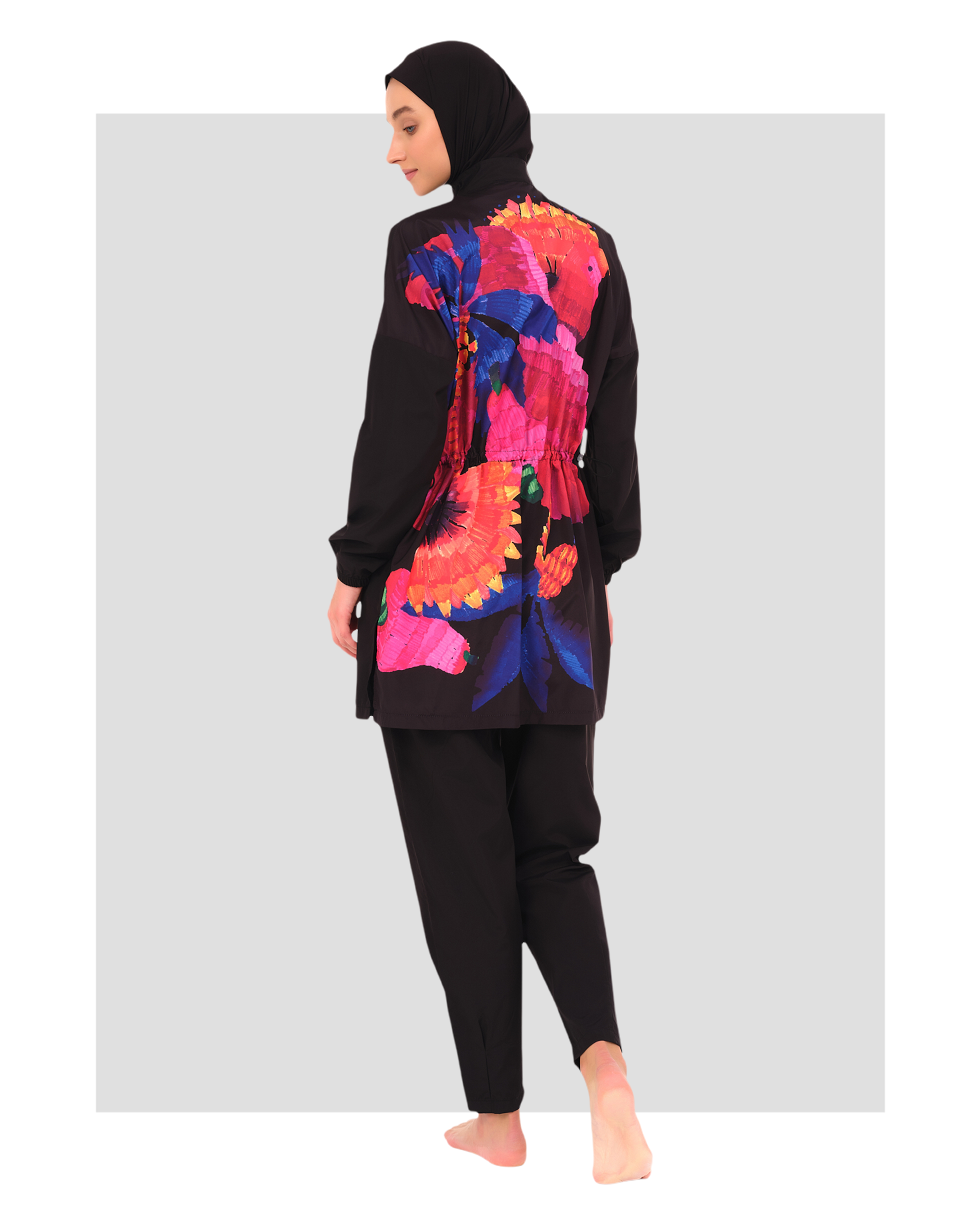 Vibrant Elegance in Motion Burkini