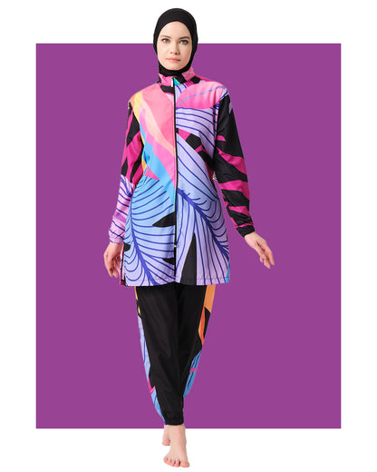 Tropical Print Parachute  Burkini