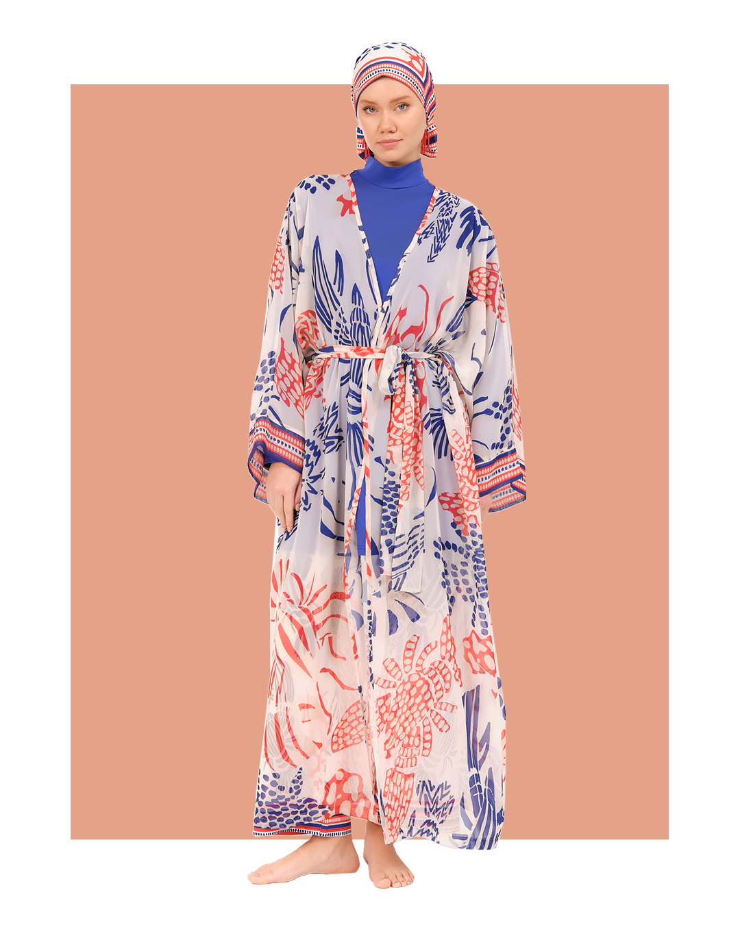 Lycra Fabric Printed Burkini & Kimono