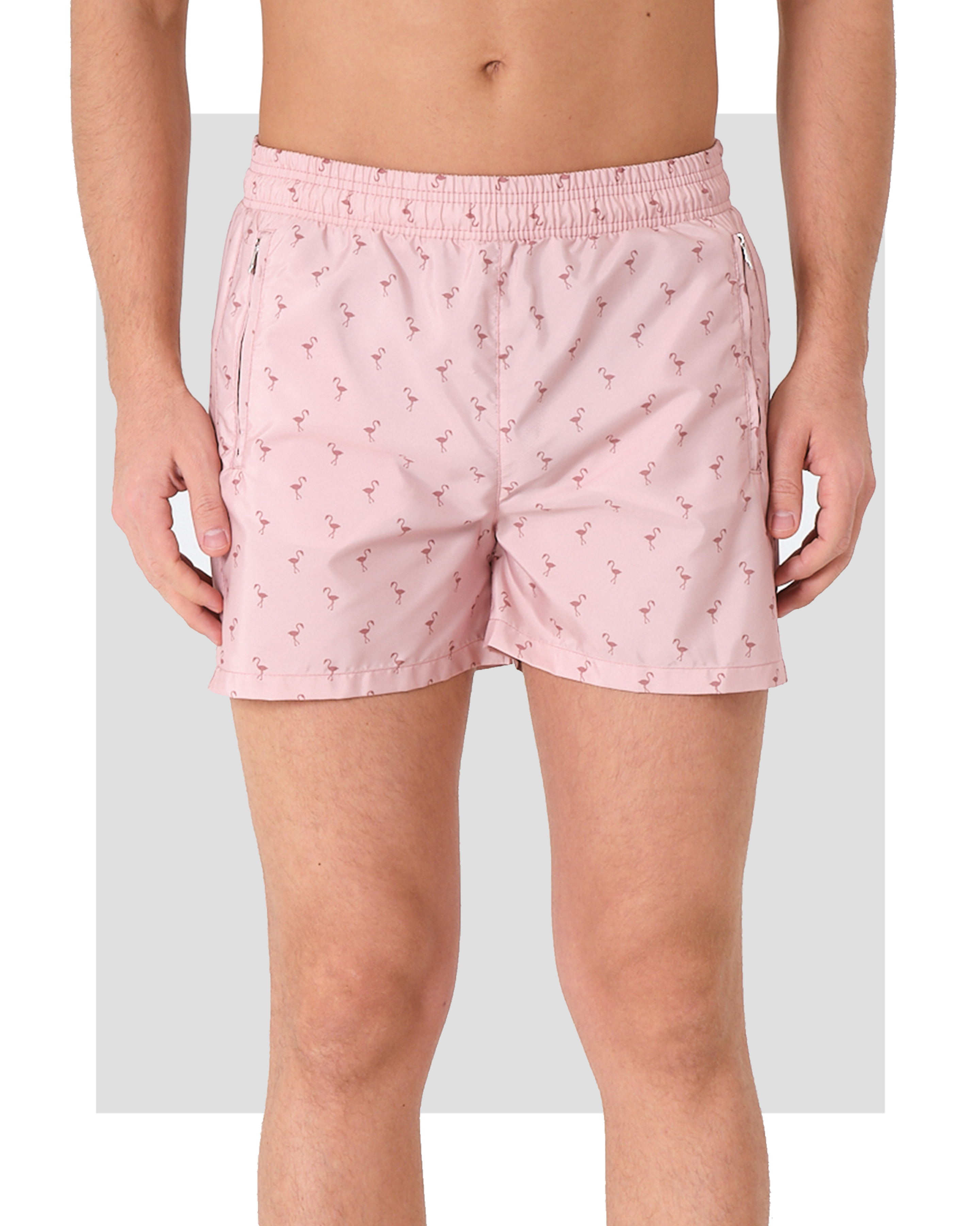 Flamingo Print Men's Swim Shorts