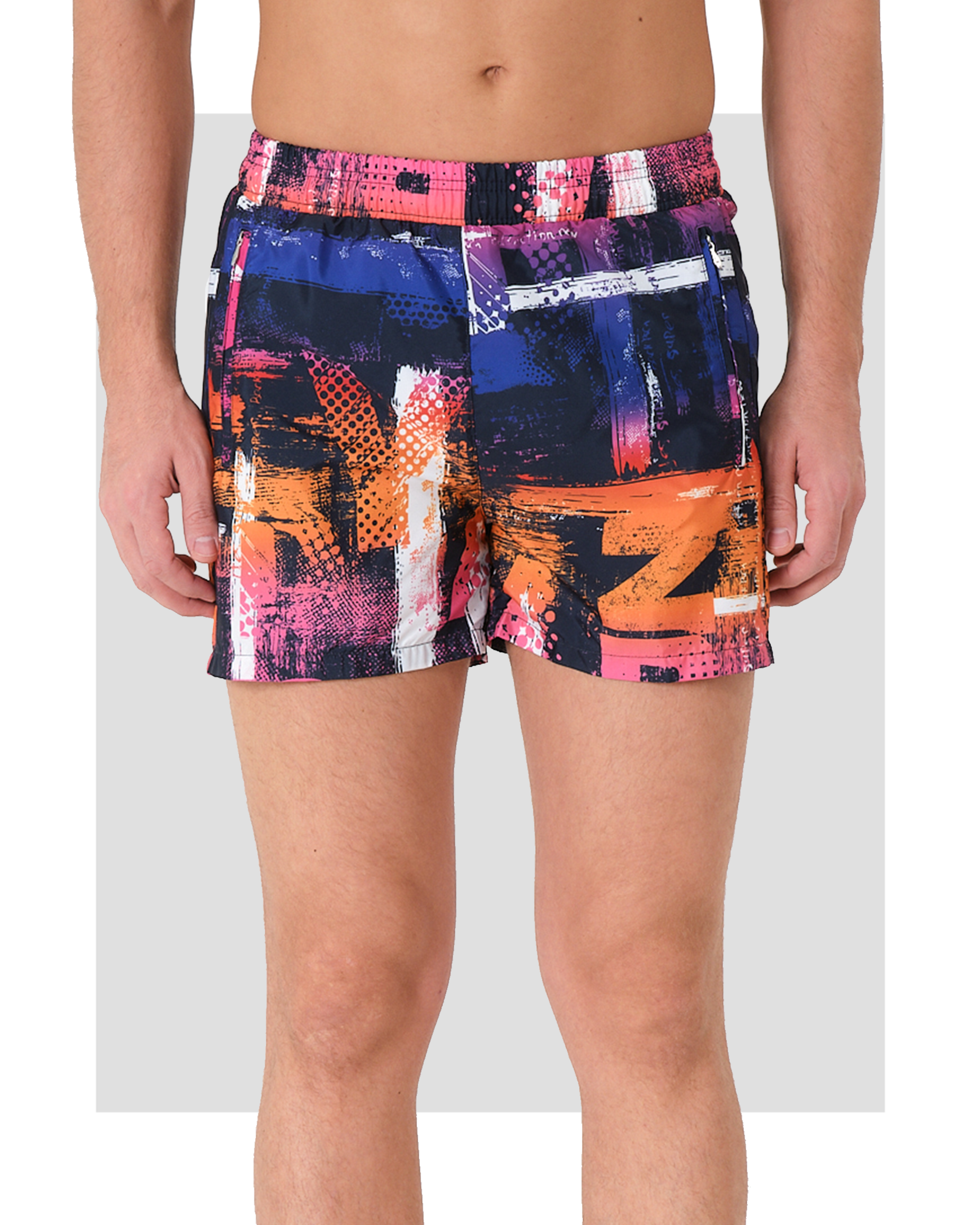 Abstract Graphic Print Men's Swim Shorts