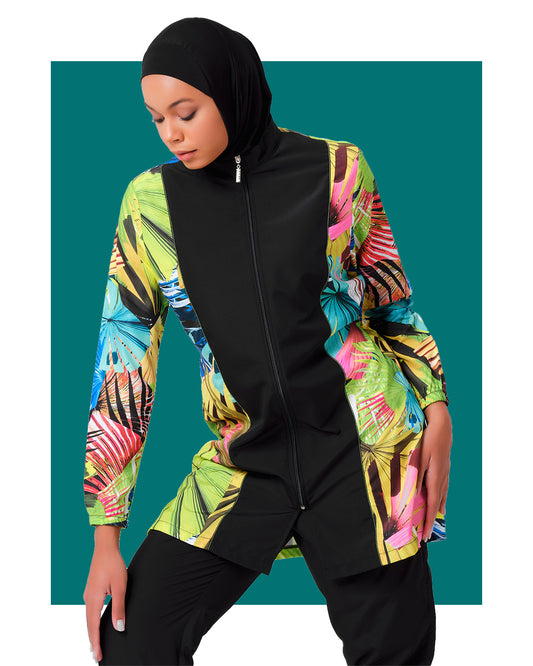 Tropical Print Parachute  Burkini