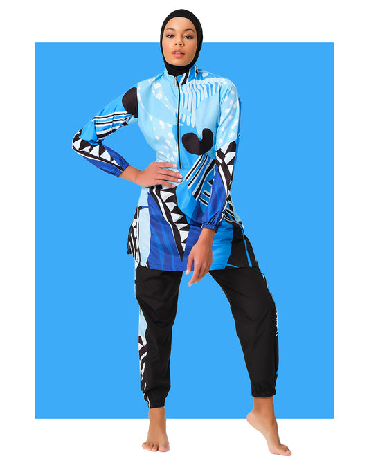 Lycra Fabric Printed Burkini Set