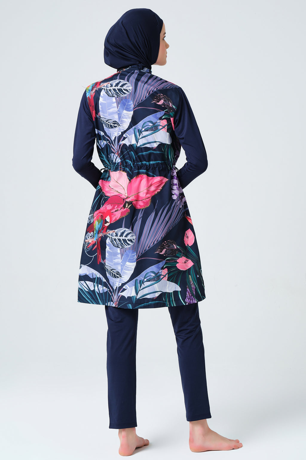 Tropical Floral Modest Burkini -Big Sizes