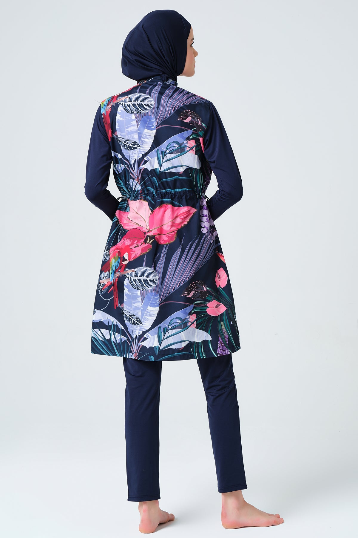 Tropical Floral Modest Burkini -Big Sizes