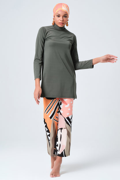 Lycra Fabric Printed Burkini Set