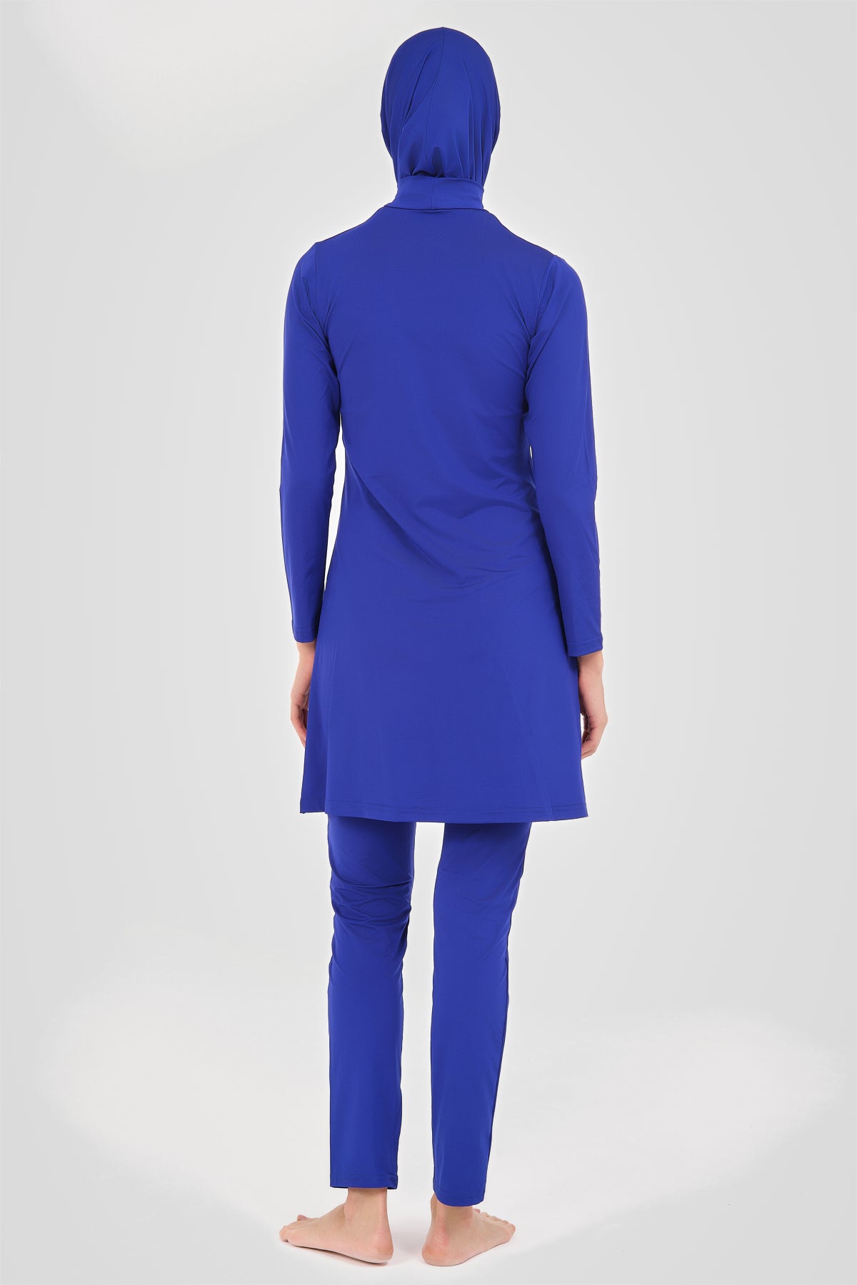 Royal Blue Modest Burkini with Pearl Accent Design