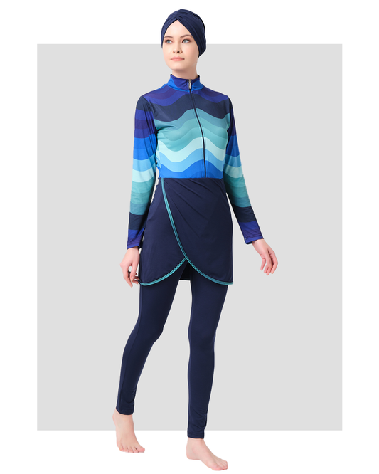 Stylish Full-Coverage Modest Swimwear Burkini