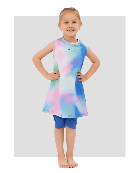 Modest Kids Swimwear Tie-Dye Print