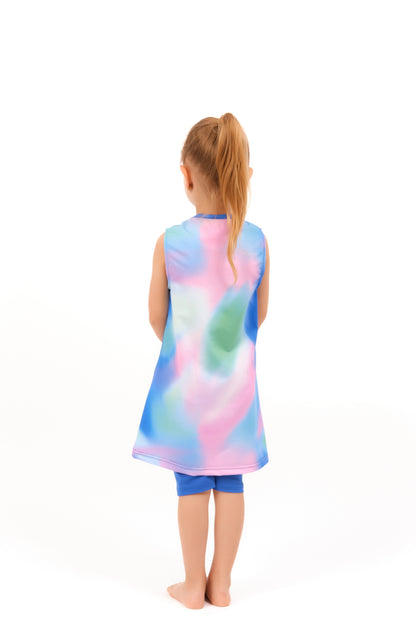 Modest Kids Swimwear Tie-Dye Print