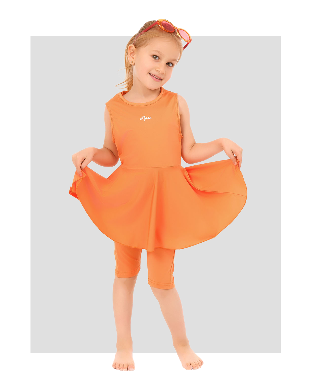 Modest Kids Swimwear Orange