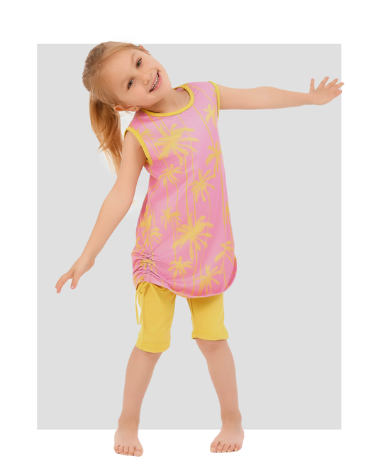 Modest Kids Swimwear Palm Print