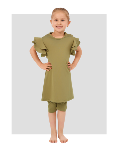 Modest Kids Swimwear Olive Green