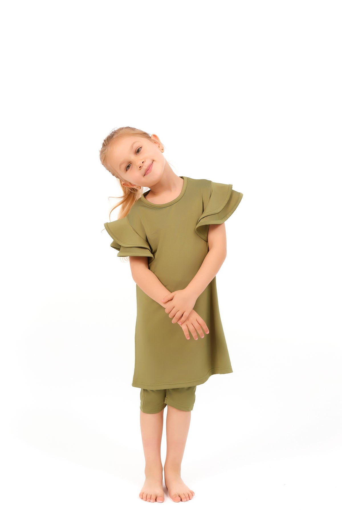 Modest Kids Swimwear Olive Green