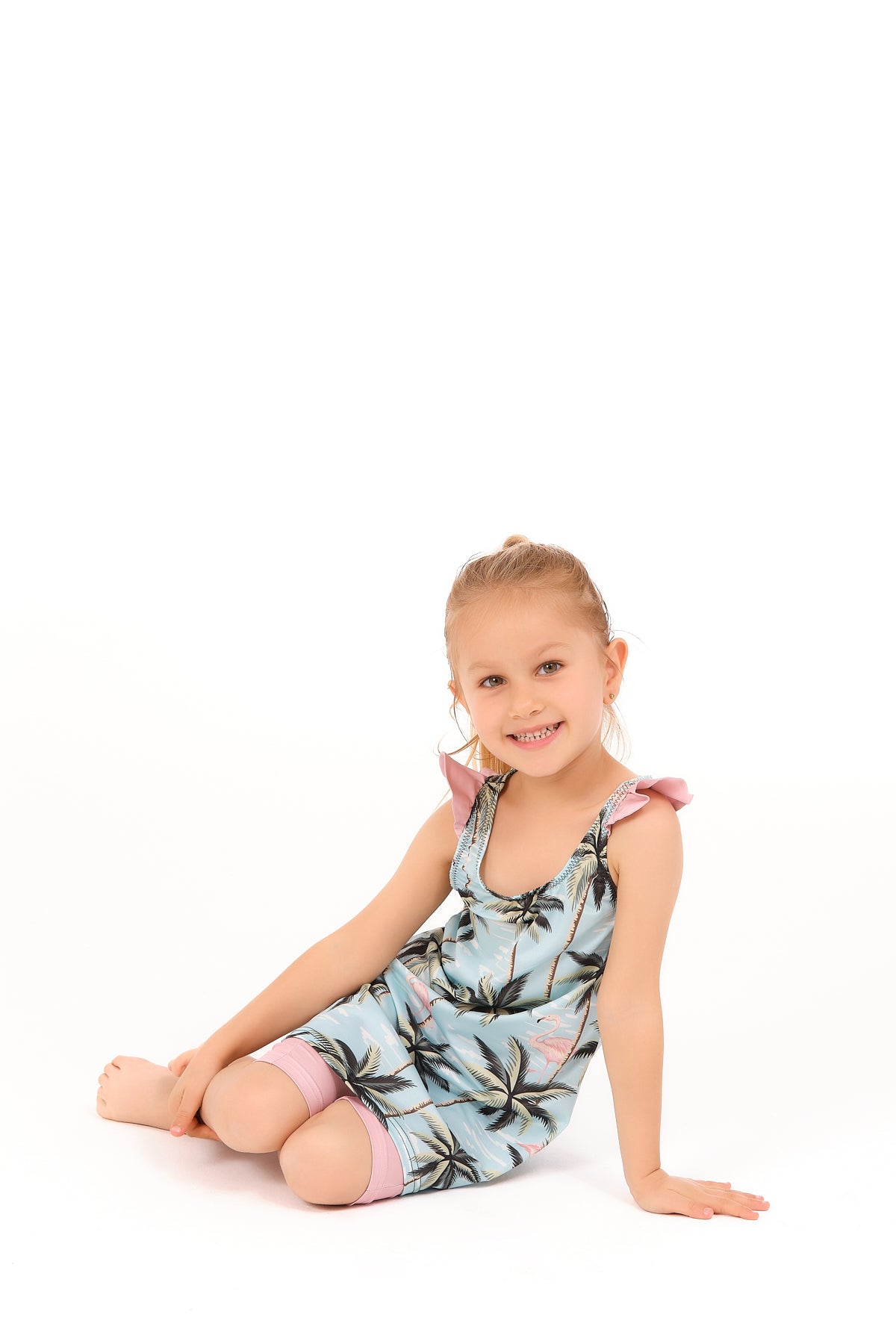 Modest Kids Swimwear Flamingo Print