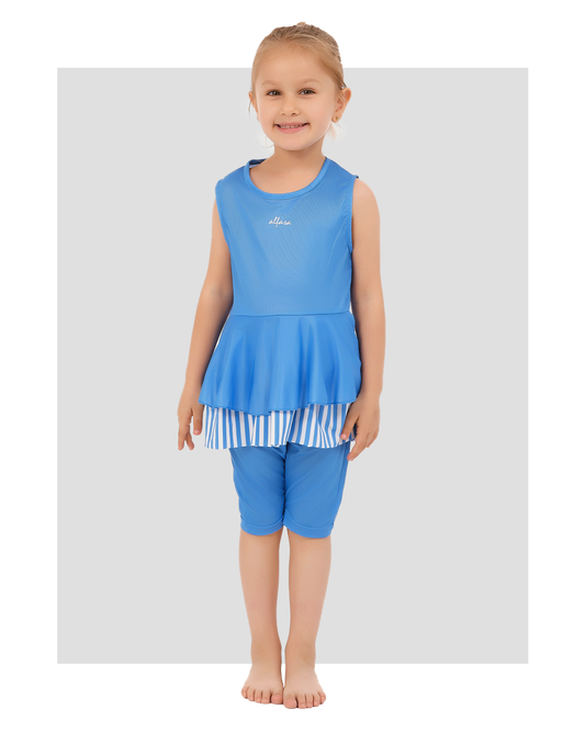 Modest Kids Swimwear Blue Striped