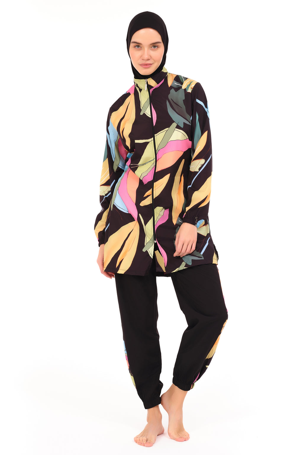 Parachute Fabric Vibrant Tropical  Burkini
