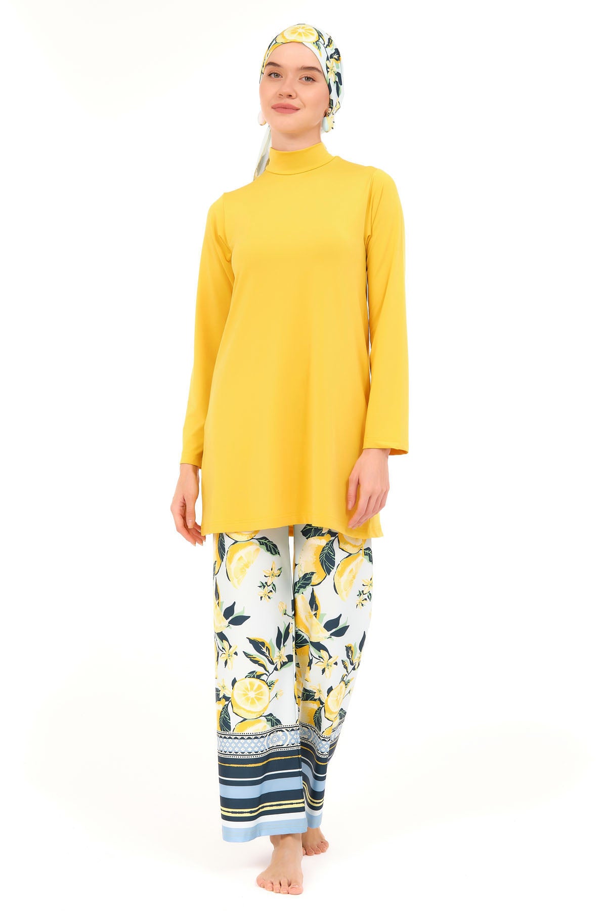 Lycra Fabric Printed Burkini & Kimono