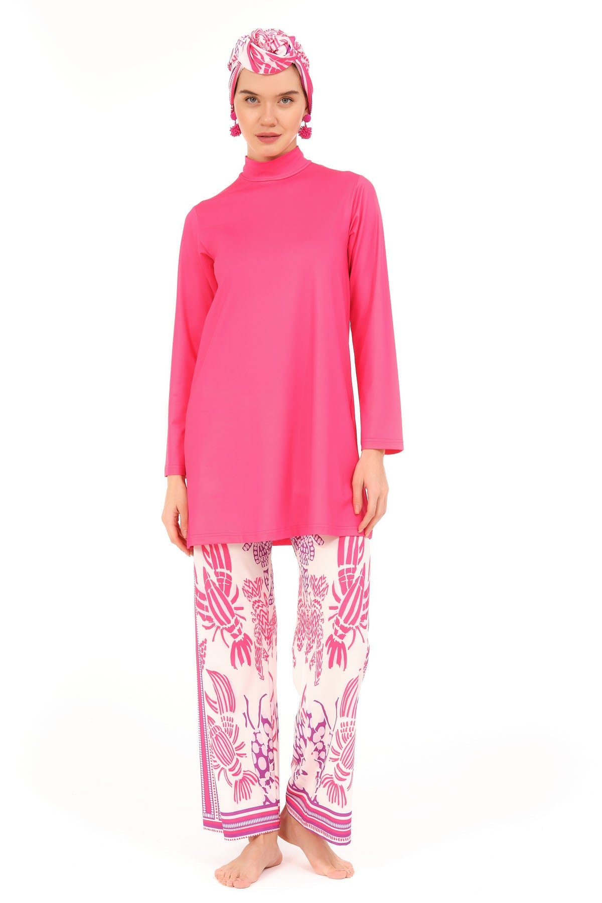 Lycra Fabric Printed Burkini