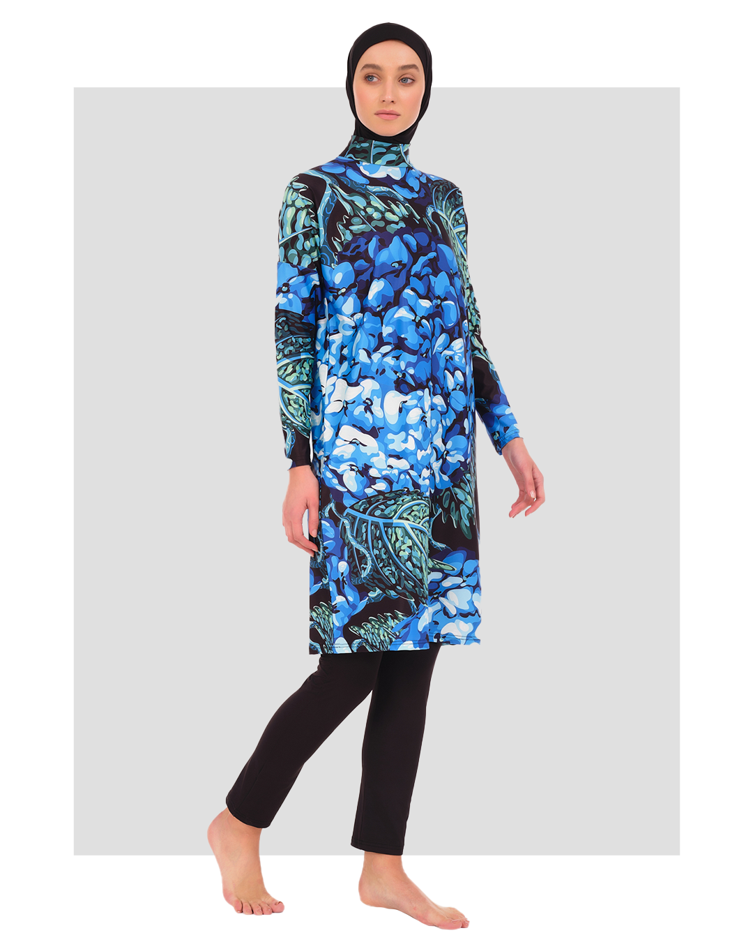 Floral Modest Women Burkini -Big Sizes