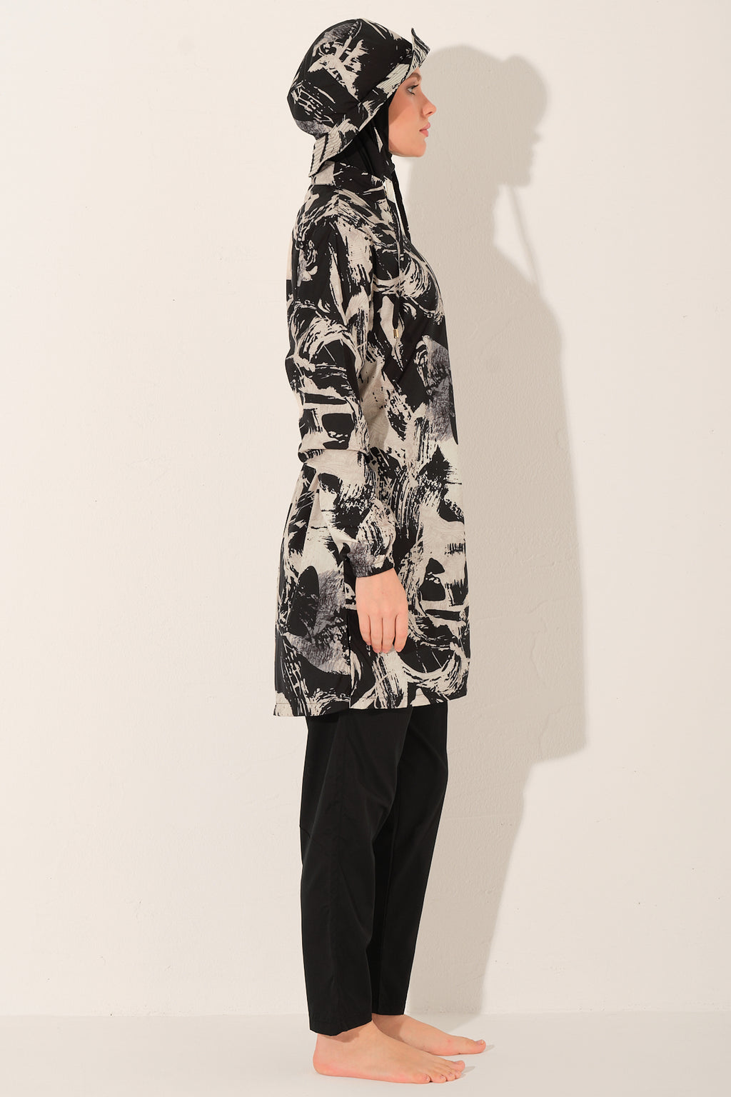 Full Set Sporty Black Modest Swimwear