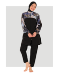 Black Chic Monochrome Modest Swimwear