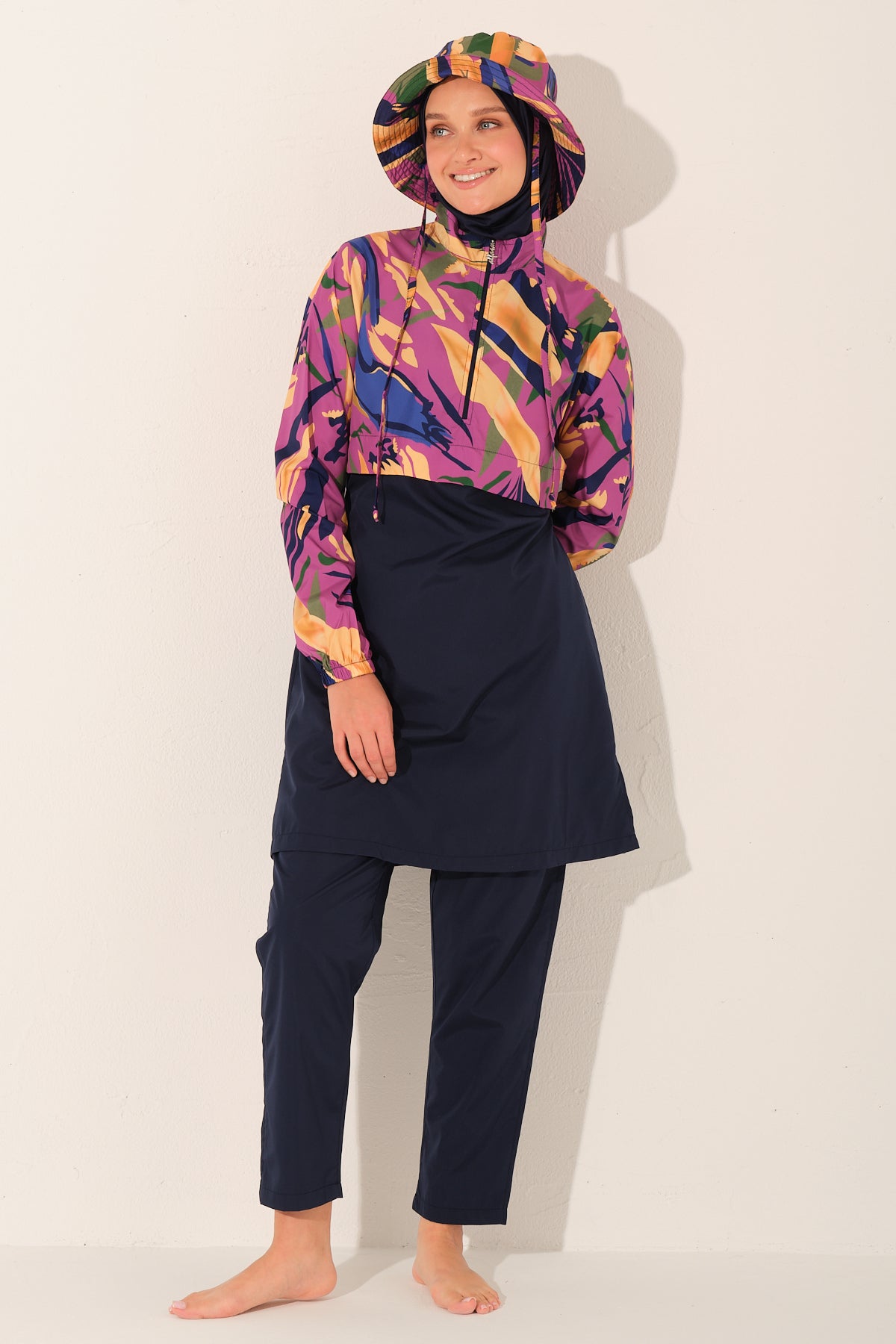Multicolor Modest Swimwear Set