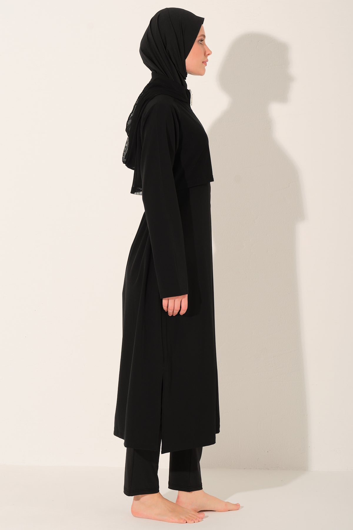 Black Modest Swimwear Set