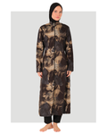 Black Urban Chic Printed Abaya Burkini